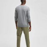 Jersey Berg Algodón Pima Medium Grey Melange - ECRU