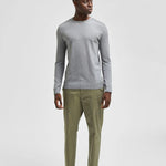 Jersey Berg Algodón Pima Medium Grey Melange - ECRU