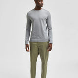 Jersey Berg Algodón Pima Medium Grey Melange - ECRU