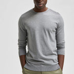 Jersey Berg Algodón Pima Medium Grey Melange - ECRU