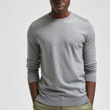 Jersey Berg Algodón Pima Medium Grey Melange - ECRU