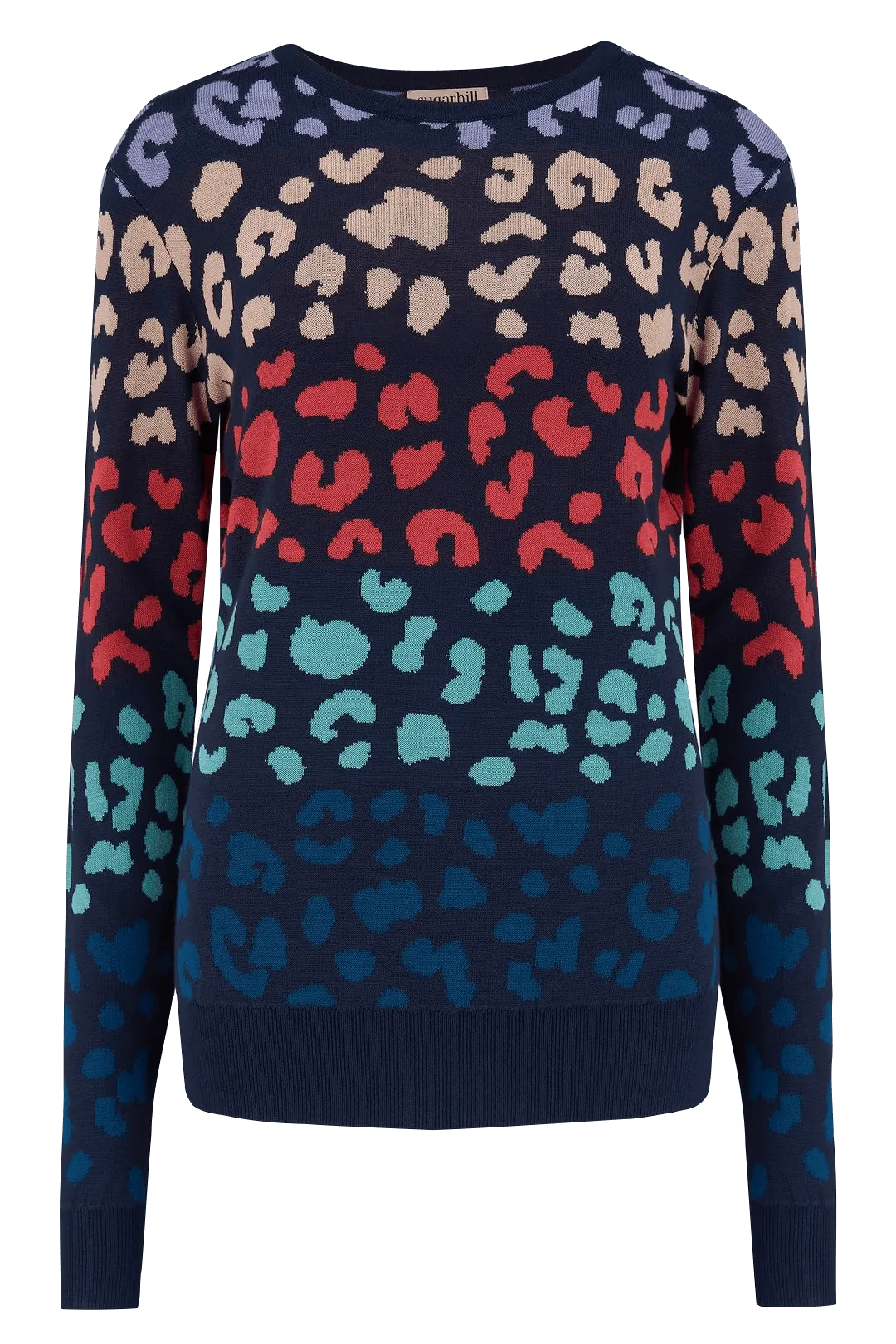 Jersey Callie Multi, Leopard Color Waves - ECRU