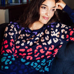 Jersey Callie Multi, Leopard Color Waves - ECRU