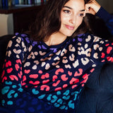 Jersey Callie Multi, Leopard Color Waves - ECRU