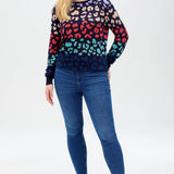 Jersey Callie Multi, Leopard Color Waves - ECRU