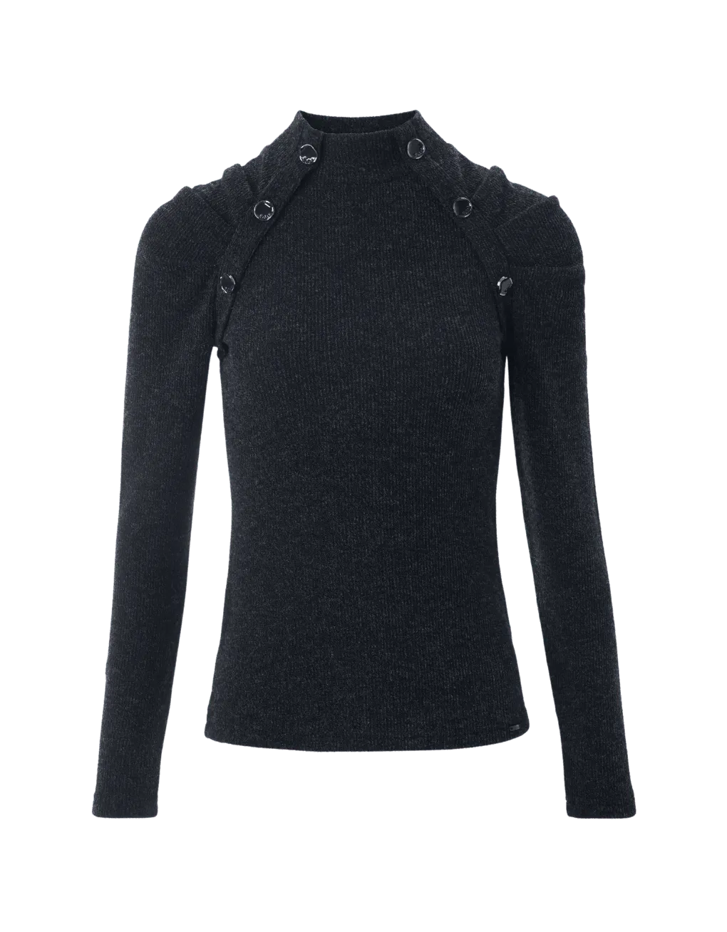 Jersey con botones en el cuello - ECRU