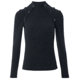 Jersey con botones en el cuello - ECRU