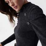 Jersey con botones en el cuello - ECRU