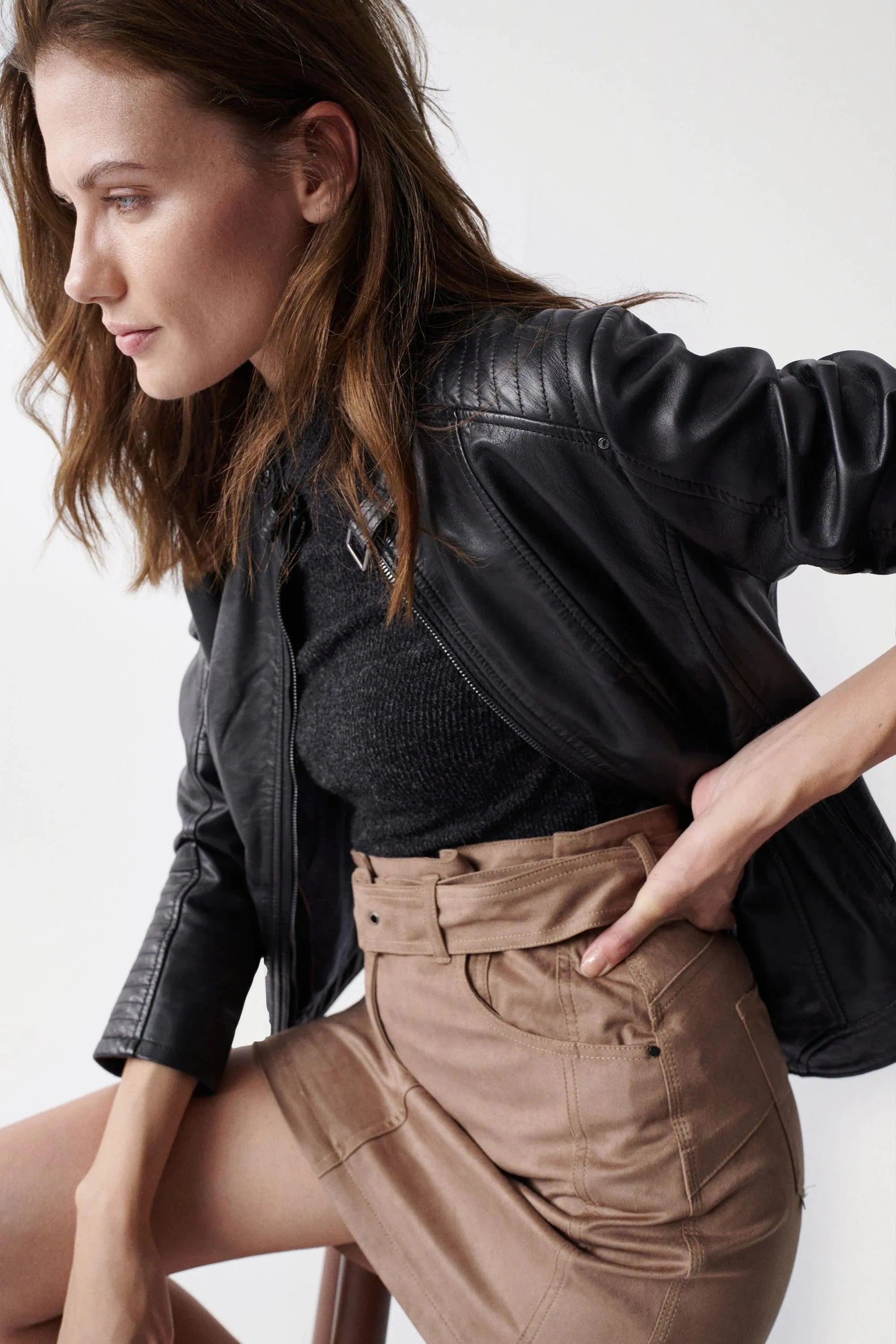 Jersey con botones en el cuello - ECRU