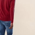 JERSEY CON CINTA EN LA MANGA - ECRU