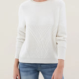 JERSEY CON EFECTO TRENZADO - ECRU