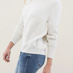 JERSEY CON EFECTO TRENZADO - ECRU