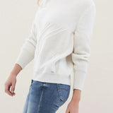 JERSEY CON EFECTO TRENZADO - ECRU