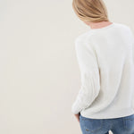 JERSEY CON EFECTO TRENZADO - ECRU