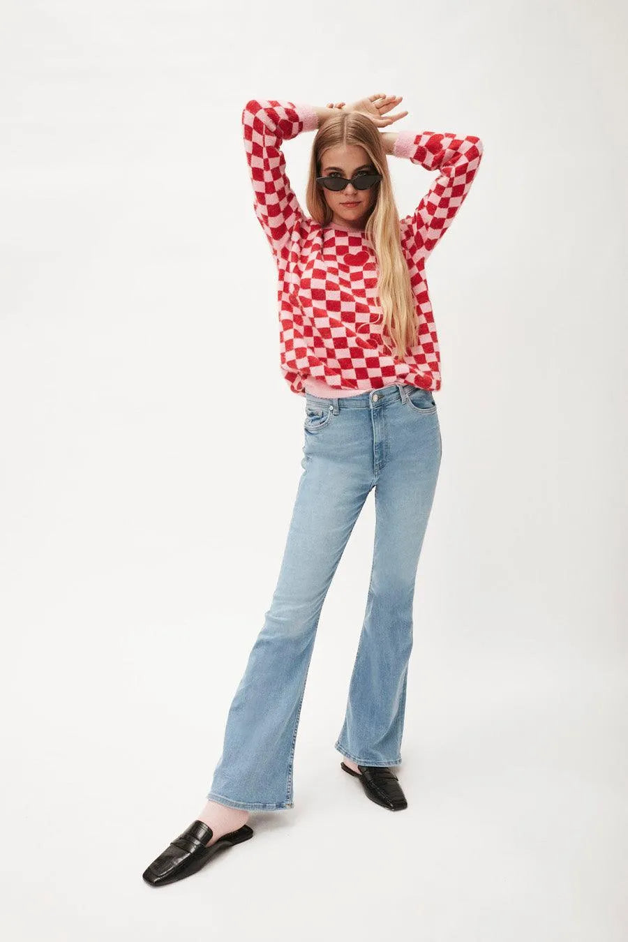 Jersey cuadros vichy - ECRU