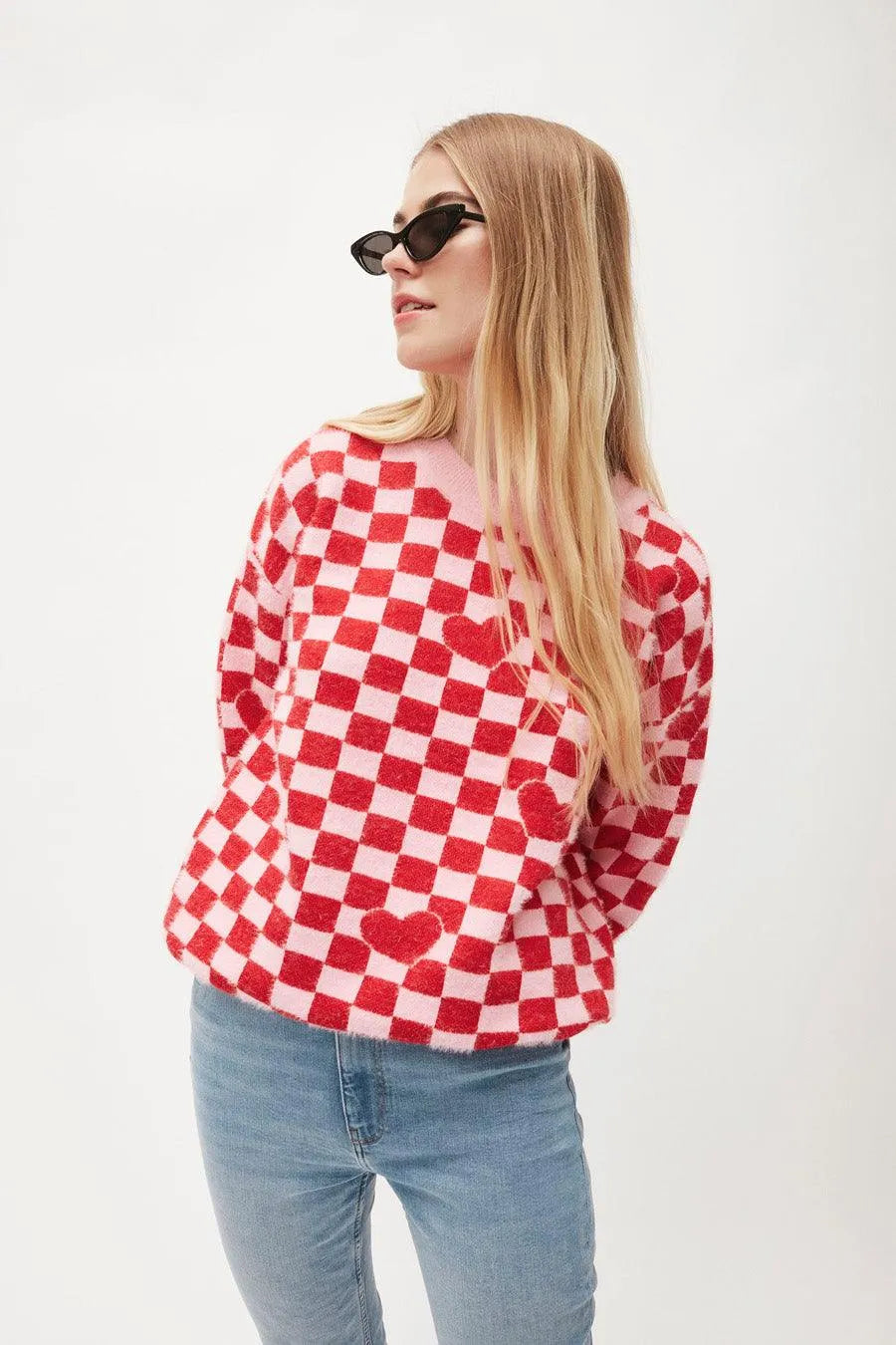 Jersey cuadros vichy - ECRU