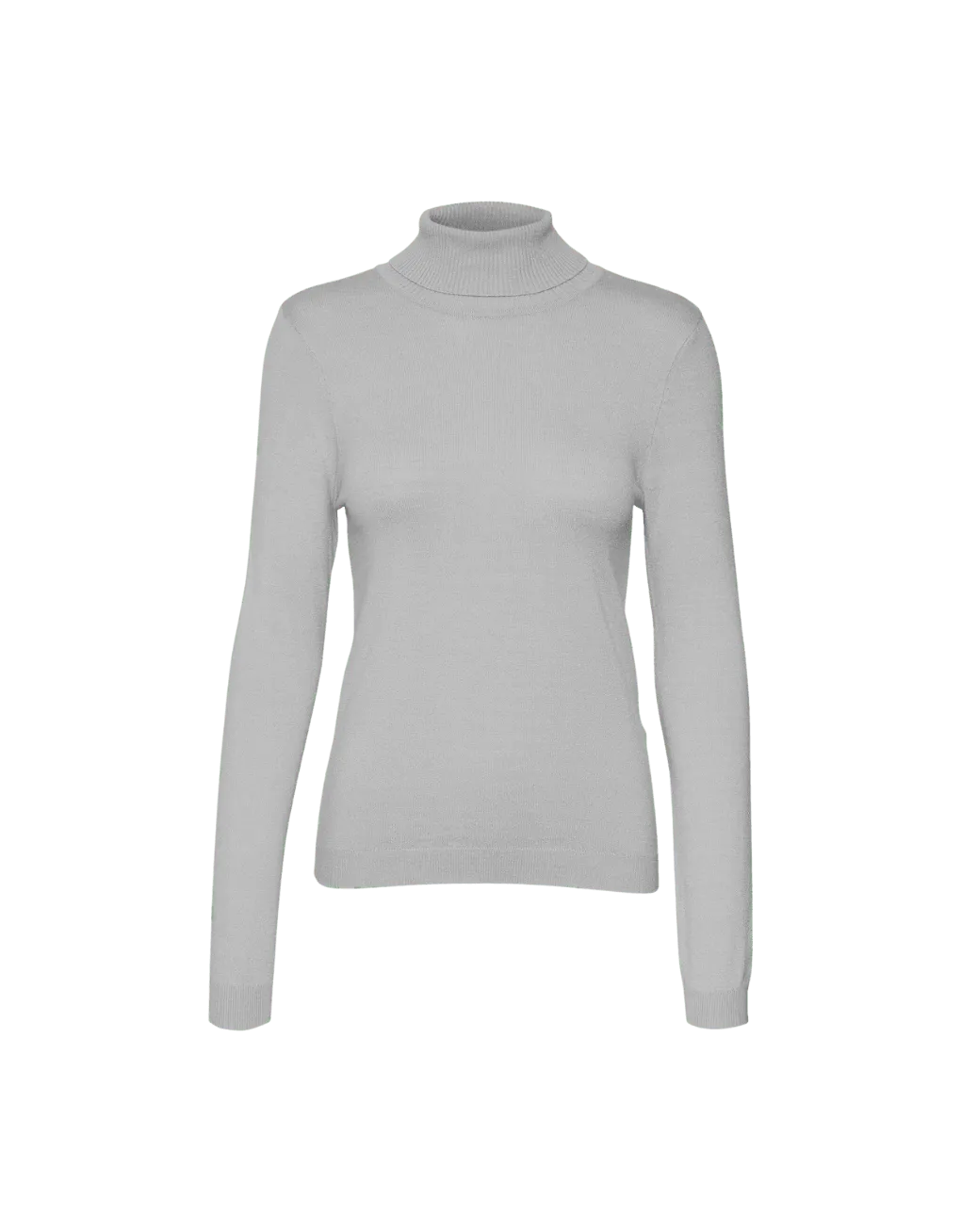 Jersey Cuello Alto Light Grey Melange Happiness - ECRU