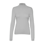 Jersey Cuello Alto Light Grey Melange Happiness - ECRU