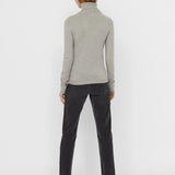 Jersey Cuello Alto Light Grey Melange Happiness - ECRU