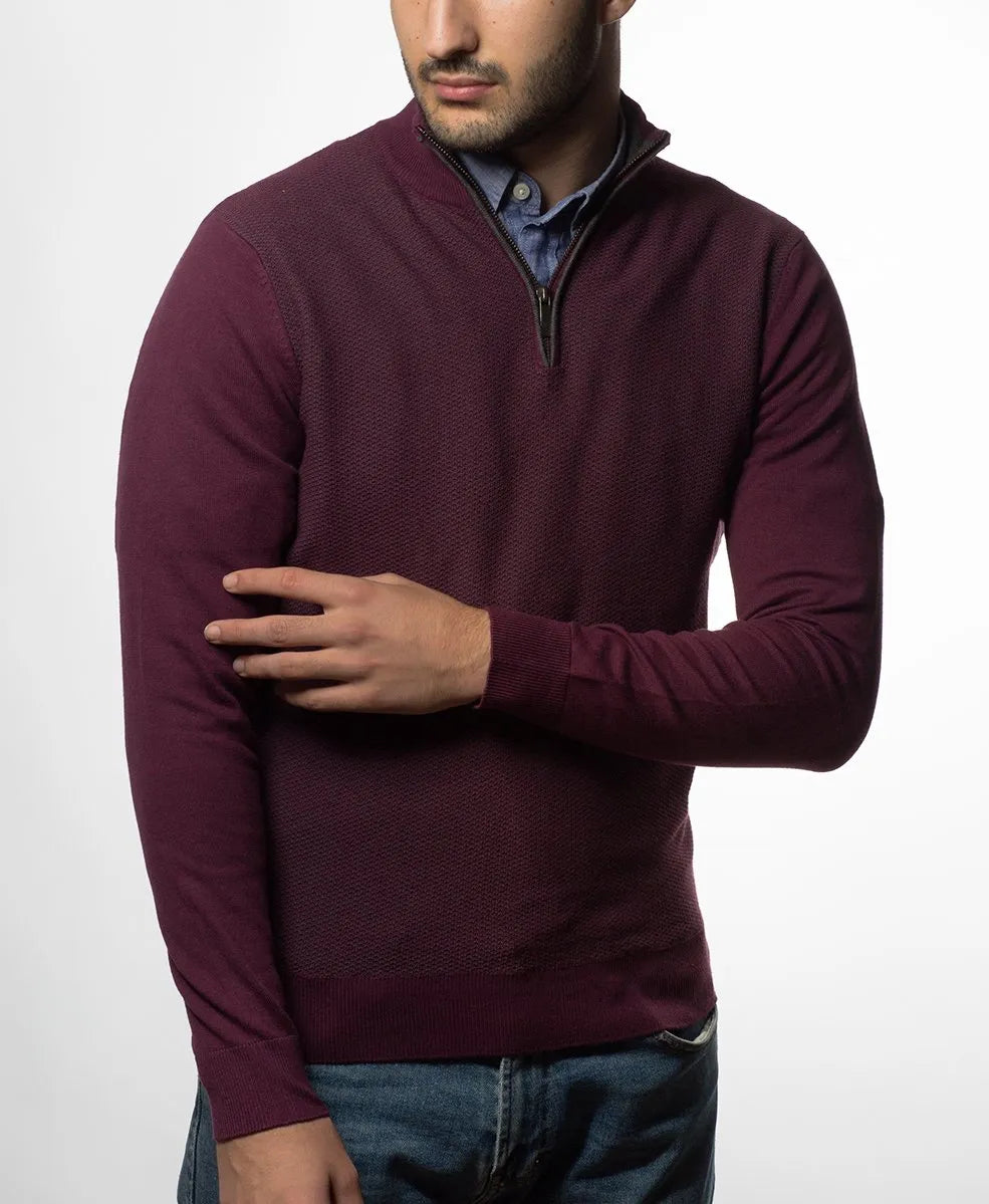 Jersey Cuello Cremallera - ECRU