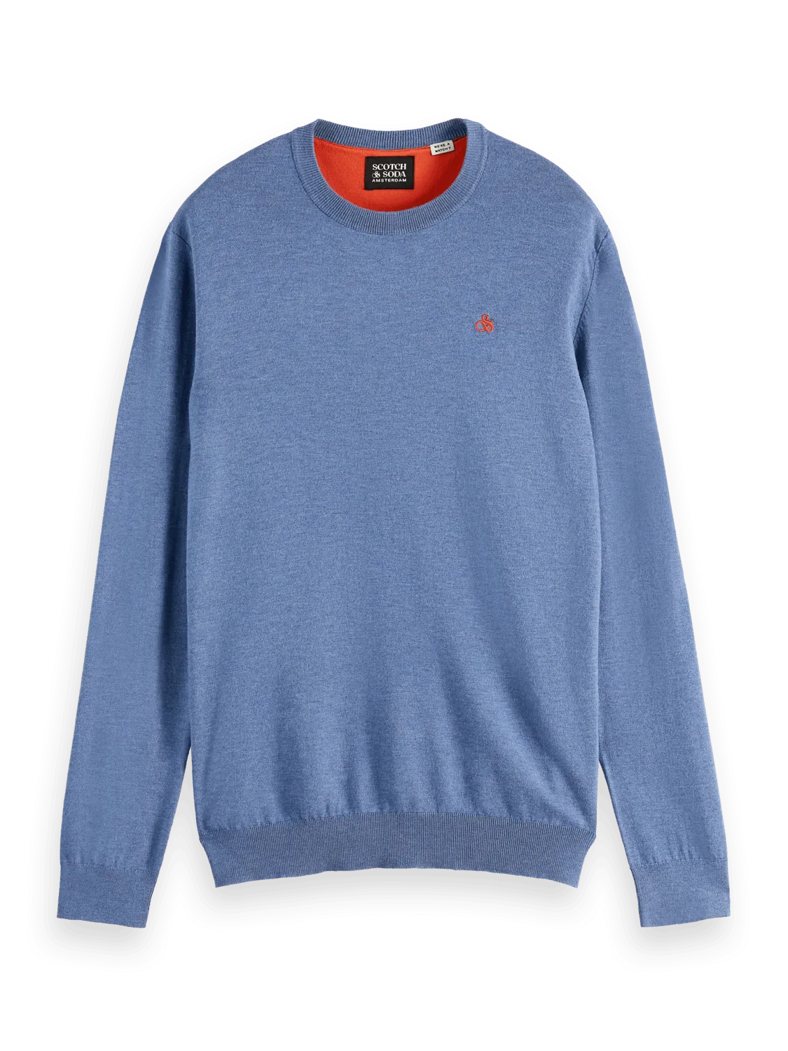 Jersey de cuello redondo con logotipo de mezcla de viscosa Ecovero - ECRU