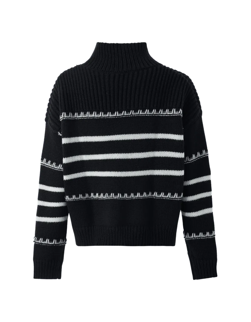 Jersey de punto grueso con rayas - ECRU