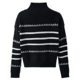 Jersey de punto grueso con rayas - ECRU