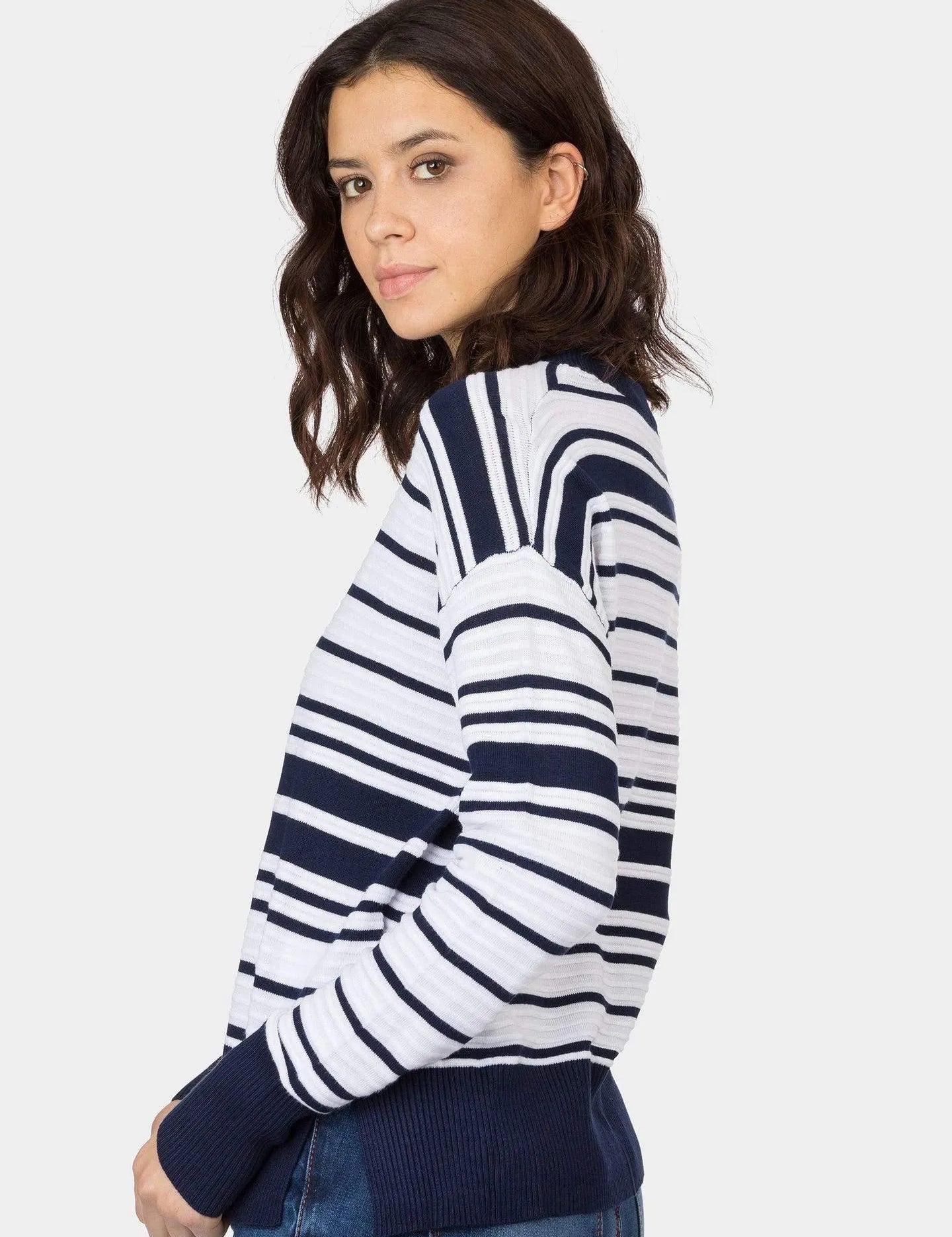 Jersey de Punto Rayas Topazio 1 - ECRU
