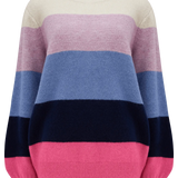 Jersey Debbie Multi, Block Stripes - ECRU