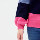 Jersey Debbie Multi, Block Stripes - ECRU