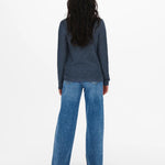 Jersey Geena Vintage Indigo - ECRU