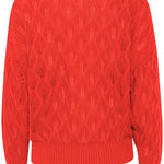 Jersey ICHI Marnas Poppy Red - ECRU