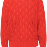 Jersey ICHI Marnas Poppy Red - ECRU