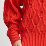 Jersey ICHI Marnas Poppy Red - ECRU