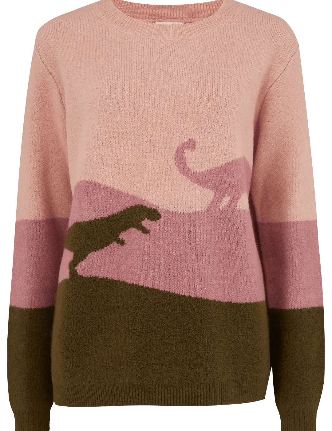 Jersey Laverne Escena de dinosaurio múltiple - ECRU