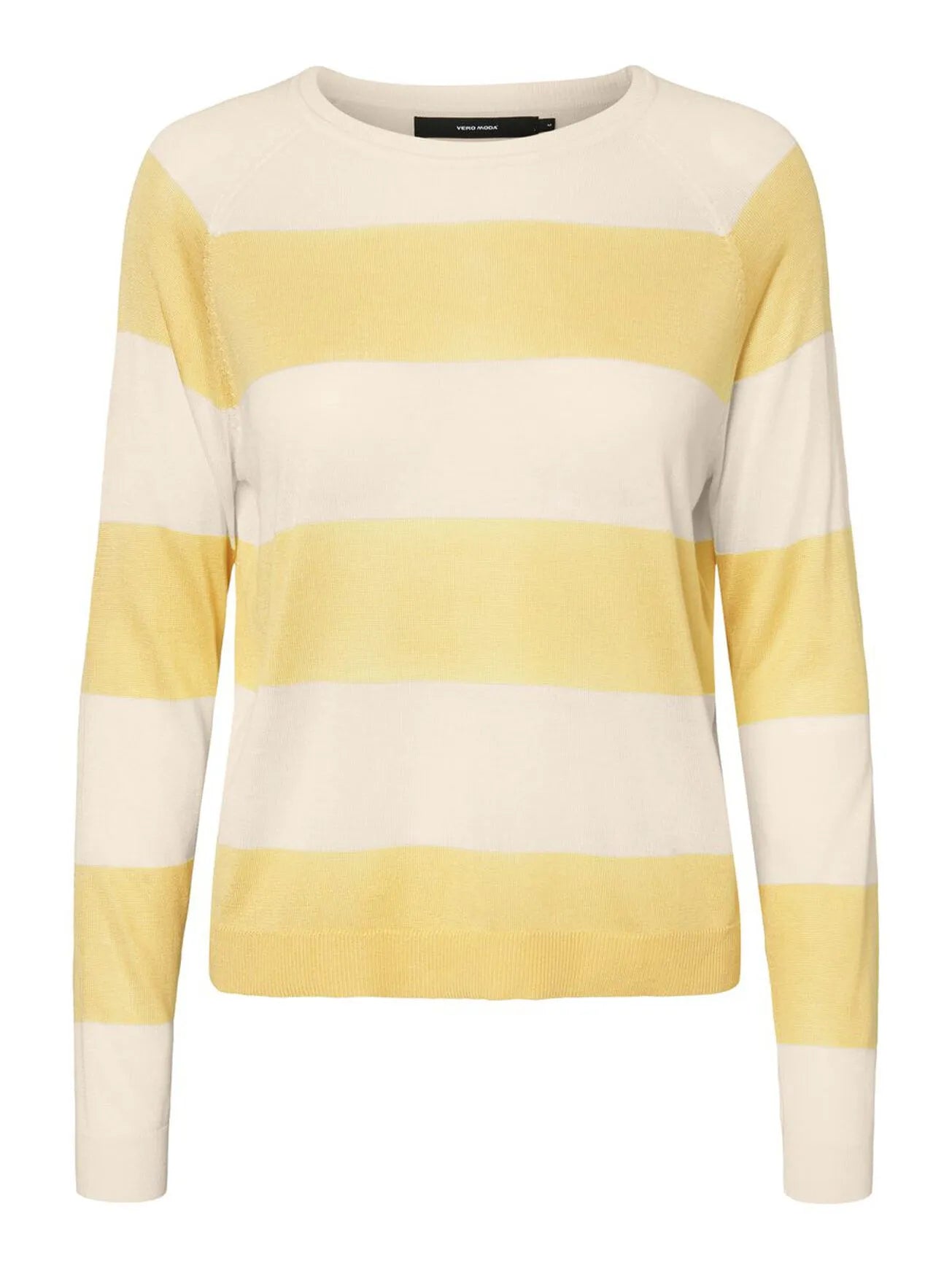 Jersey Lina a rayas de cuello redondo - ECRU