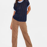 Jersey Nuea Darlene Dark Sapphire - ECRU