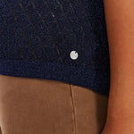 Jersey Nuea Darlene Dark Sapphire - ECRU