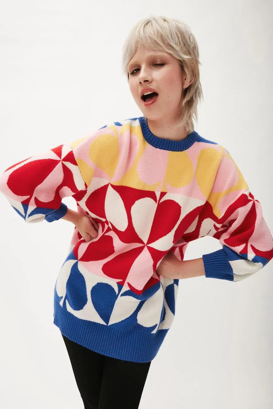 Jersey oversize picas - ECRU