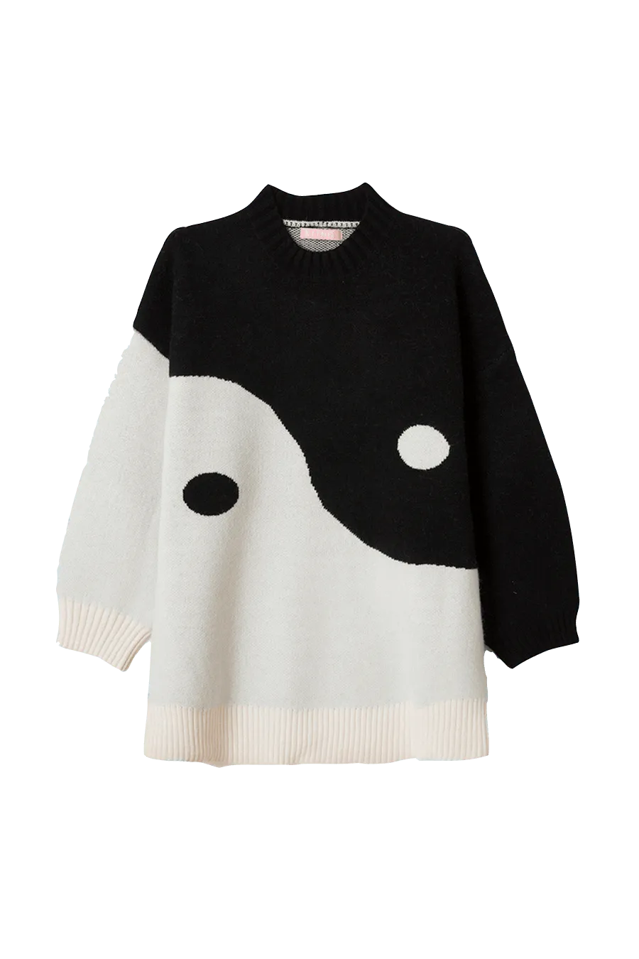 Jersey oversize ying yang - ECRU