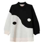 Jersey oversize ying yang - ECRU