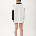 Jersey oversize ying yang - ECRU