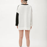 Jersey oversize ying yang - ECRU