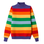 Jersey perkins rayas arcoiris - ECRU