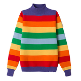 Jersey perkins rayas arcoiris - ECRU