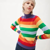 Jersey perkins rayas arcoiris - ECRU