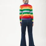 Jersey perkins rayas arcoiris - ECRU