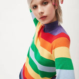 Jersey perkins rayas arcoiris - ECRU