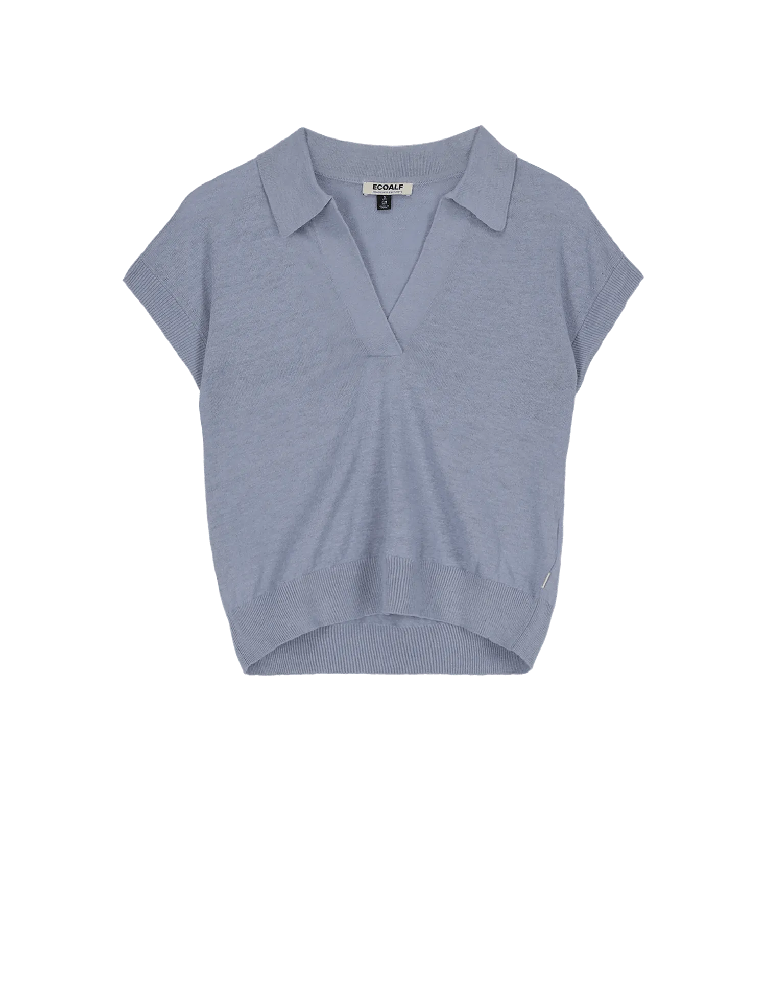 Jersey Poppy Dusty Blue - ECRU