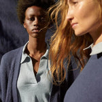 Jersey Poppy Dusty Blue - ECRU